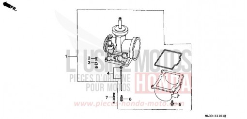 CARBURATEUR NECESSAIRE PIECES OPTION CR500RR de 1994